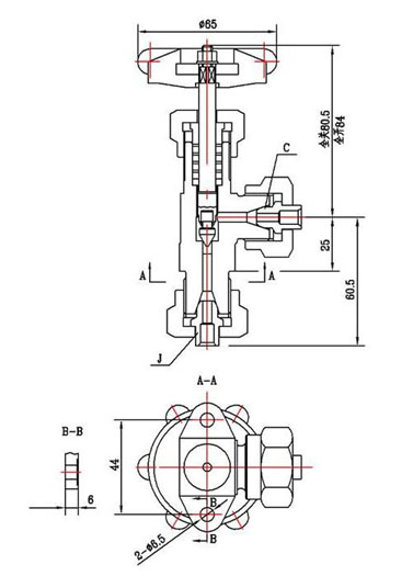 J94W-250T/P角式仪表阀