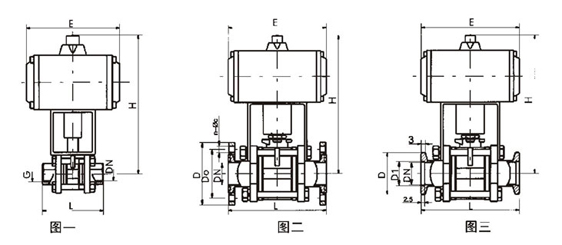 气动高真空球阀连接尺寸