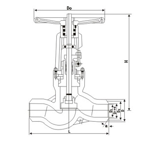 电站对焊截止阀结构尺寸