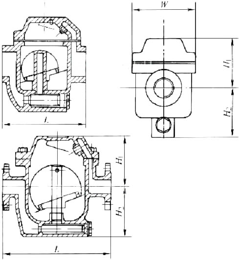 半浮球式蒸汽疏水阀结构尺寸