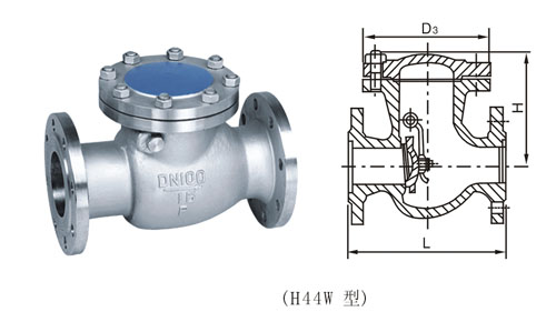 不锈钢止回阀连接尺寸