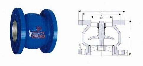 消声止回阀结构图(hc41x)